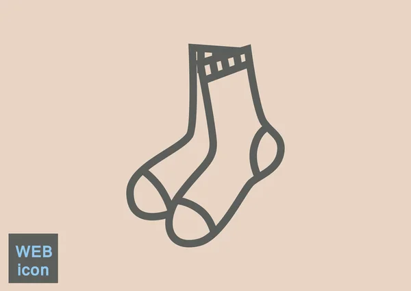 Chaussettes icône web — Image vectorielle