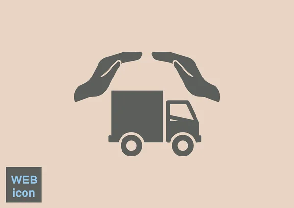 Иконка для страхования грузов — стоковый вектор