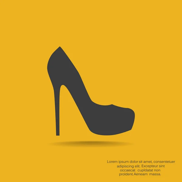 Ikona webové ženské boty — Stockový vektor