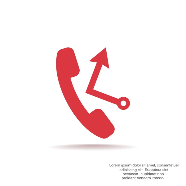 Phone tube with call return — Stock Vector