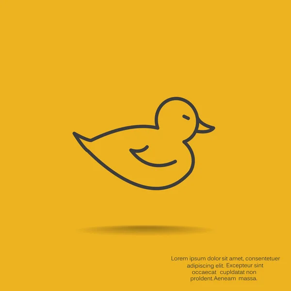 Toy duckling bosquejo icono web — Vector de stock