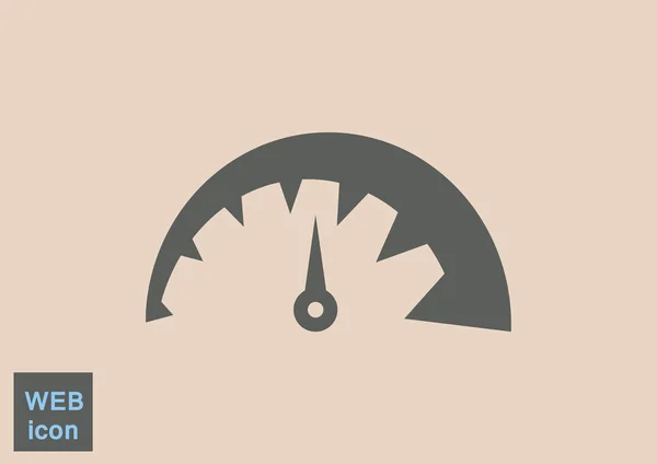 Icône web de compteur de vitesse simple — Image vectorielle