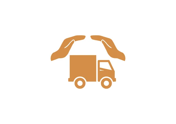 Assicurazione trasporto merci icona web — Vettoriale Stock