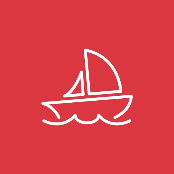 Icône yacht simple — Image vectorielle