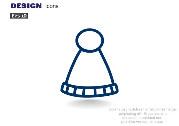 Веб- значок зимового капелюха — стоковий вектор