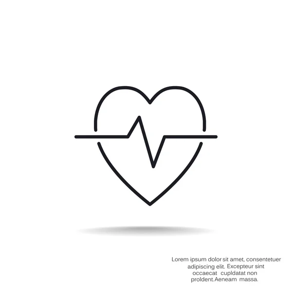 Symbole cardiologie icône simple — Image vectorielle