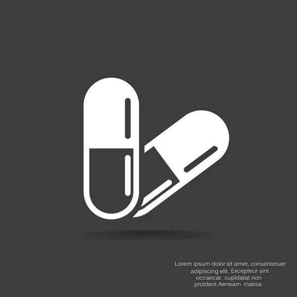 Píldoras médicas icono web — Archivo Imágenes Vectoriales
