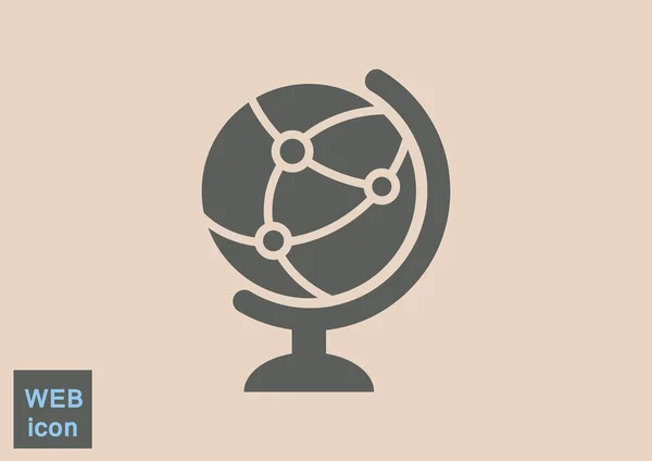 Globus mit Zellen-Symbol — Stockvektor