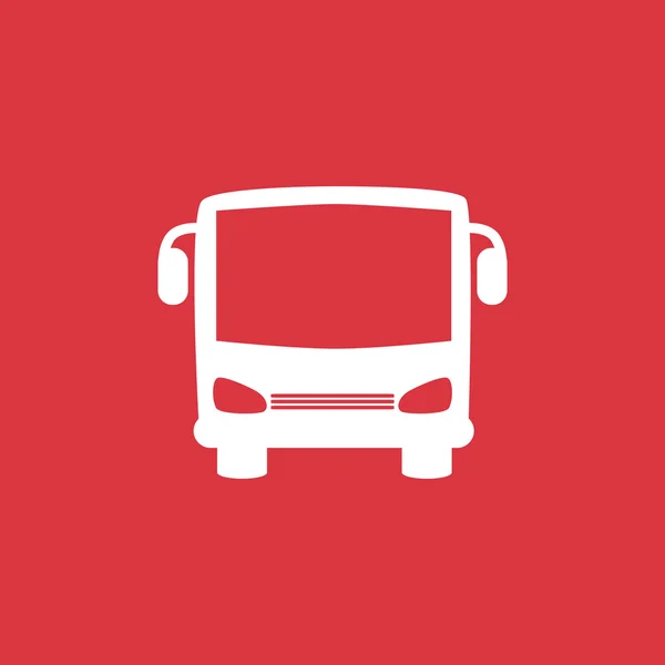 Eenvoudige bus front web pictogram — Stockvector