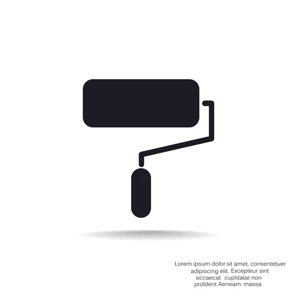 Reaint roller silhouette web icon — стоковый вектор