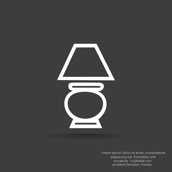 Icono de lámpara de mesa — Archivo Imágenes Vectoriales