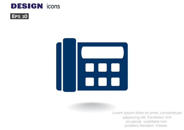Fax ícone da web telefone — Vetor de Stock