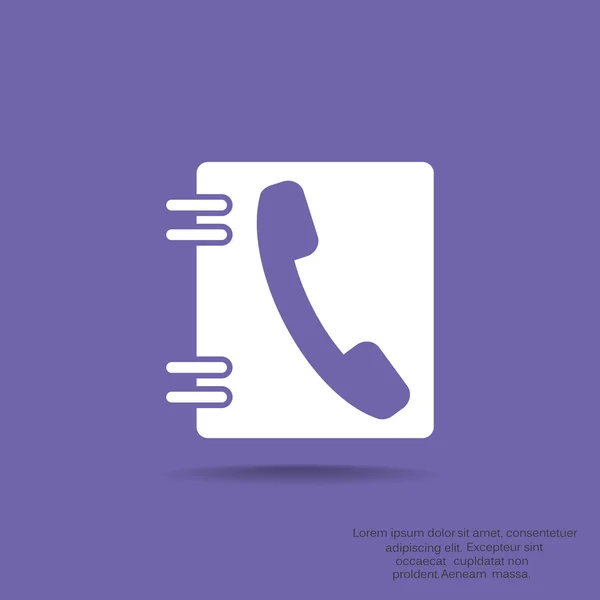 Teléfono contactos icono web — Archivo Imágenes Vectoriales