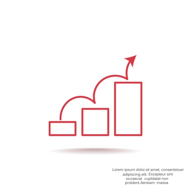 Grafik simgesi üzerinde Eğri ok