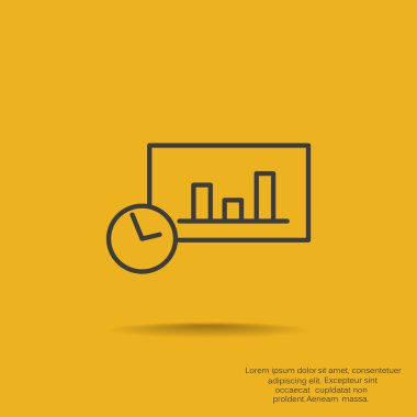 Saat web simgesi ile grafik