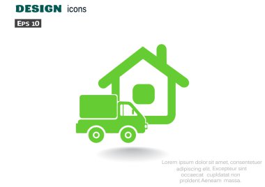 Kamyon evi web simgesinin yanında