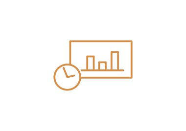 Saat web simgesi ile grafik