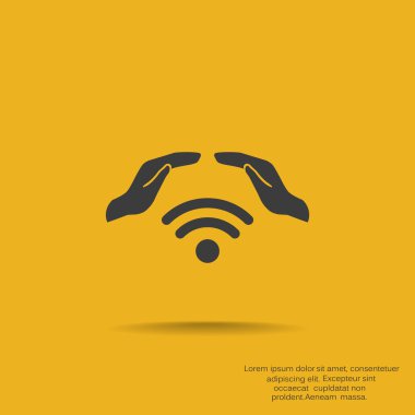 Radyo dalgaları ile el simgesi