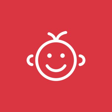 Mutlu bebek siluet Basit çizgiler içinde