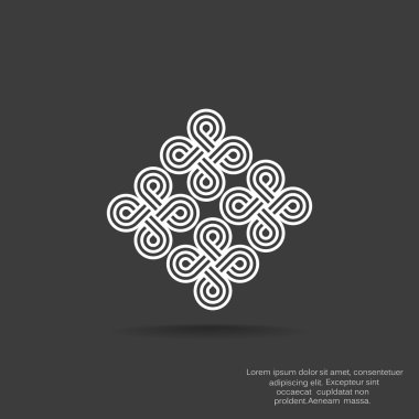 Eğrisi simetrik şekiller desen