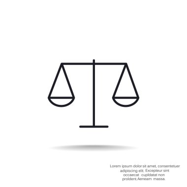 Adalet basit web simgesi ölçekleri