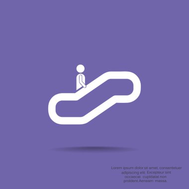 Adam yürüyen merdiven bilgi işareti