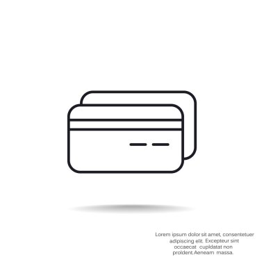 Plastik kart basit web simgesi