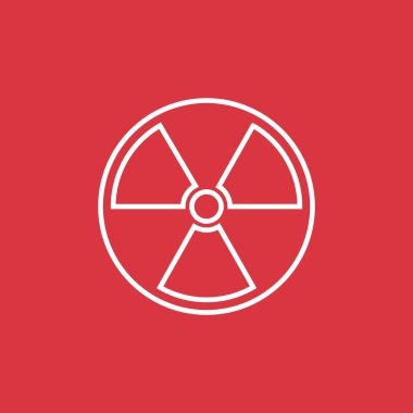 Bir radyasyon işaret basit simgesi