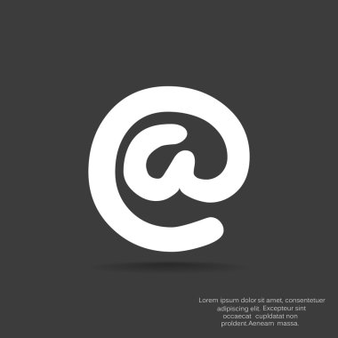 Geniş e-posta işareti web simgesi