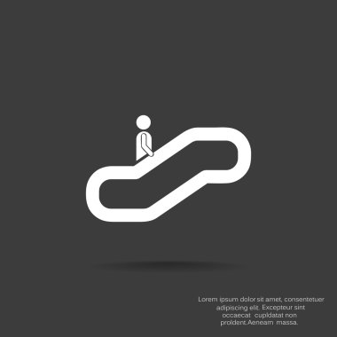 Adam yürüyen merdiven bilgi işareti