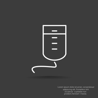 Damla sayacı basit web simgesi