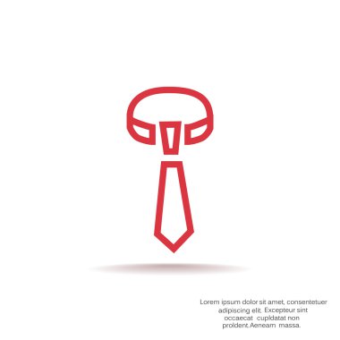 Düğümlü kravat basit web simgesi