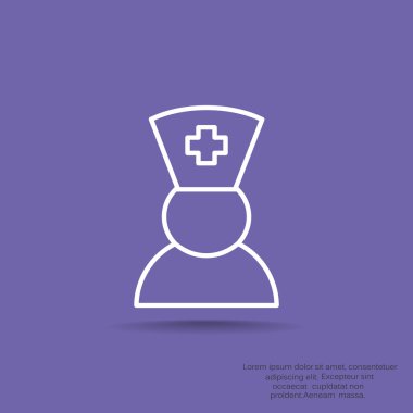 Hemşire siluet web simgesi