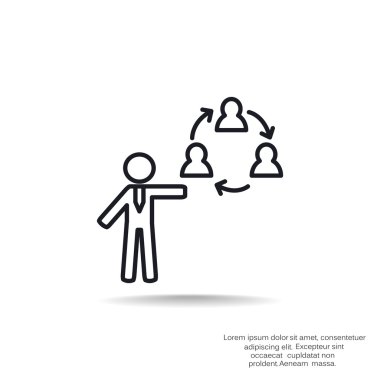 İletişim simgesi olan insan