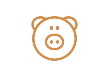 Domuz kafa basit web simgesi