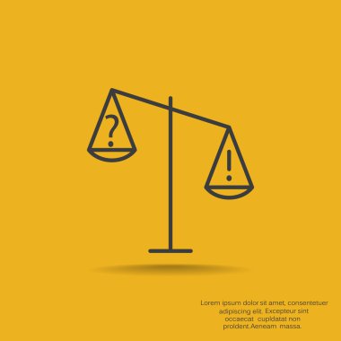 Adalet basit web simgesi ölçekleri