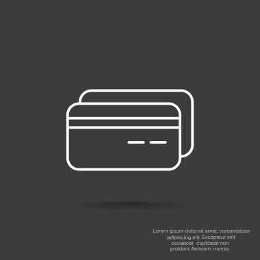 Plastik kart basit web simgesi