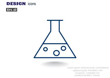 kimyasal reaksiyon şişesi simgesi 
