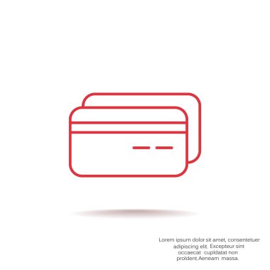 Plastik kart basit web simgesi