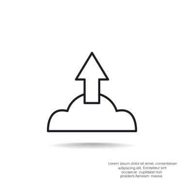 Bulut dosya karşıya yükleme simgesi