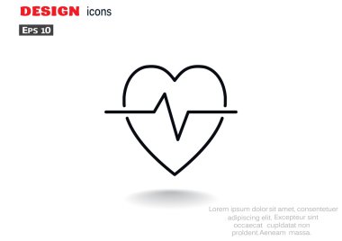 Kardiyoloji sembol basit simgesini