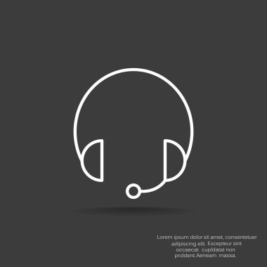 Kulaklık garniture web simgesi