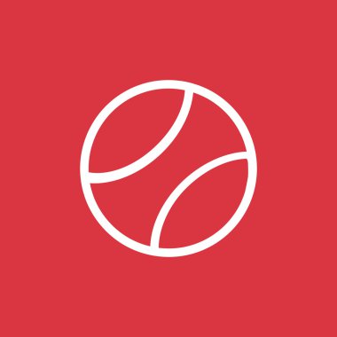 Tenis topu ince çizgi simgesi