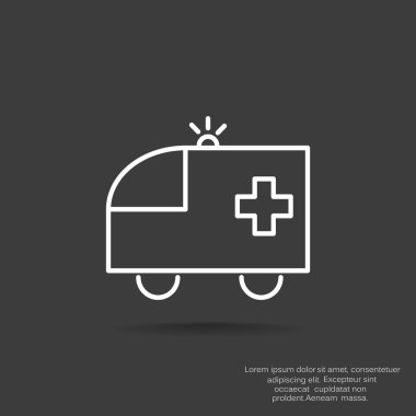 Ambulans araba web simgesi