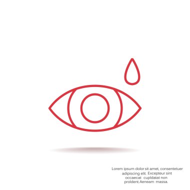Göz damla basit simgesini