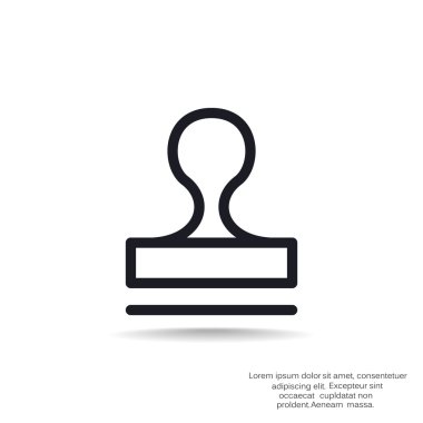 Mühür stamper kavramı simgesi