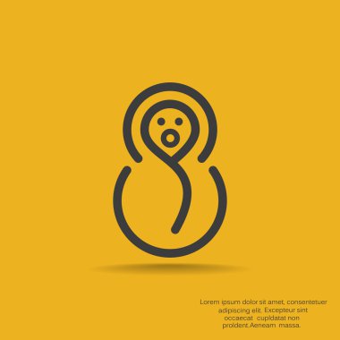 Basit çizgiler bebek bebek simge