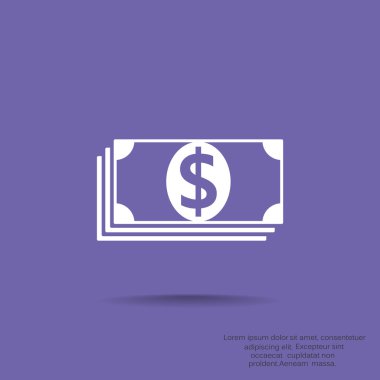 Dolar web simgesi yığını