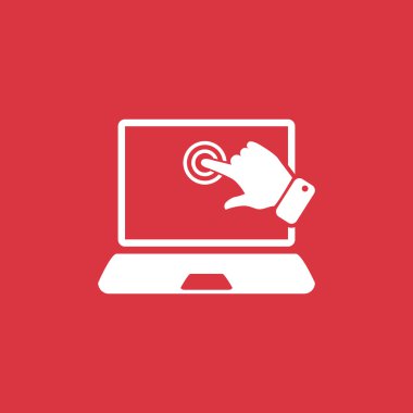 Dokunmatik ekranda dizüstü web simgesi