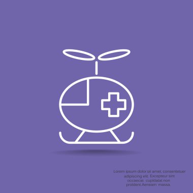 Basit helikopter web simgesi